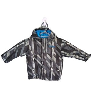 Columbia Buga Jacket 18-24 Months Black/Gray/Blue Hooded Jacket Omni Heat‎